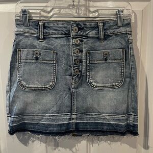 American Eagle Next Level Stretch Hi Rise Mini Denim Skirt Size 6